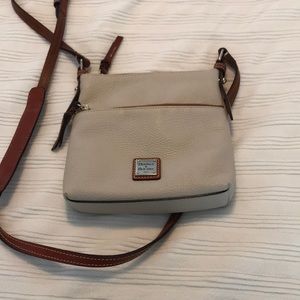 Dooney and Bourke Cream Letter Carrier Bag